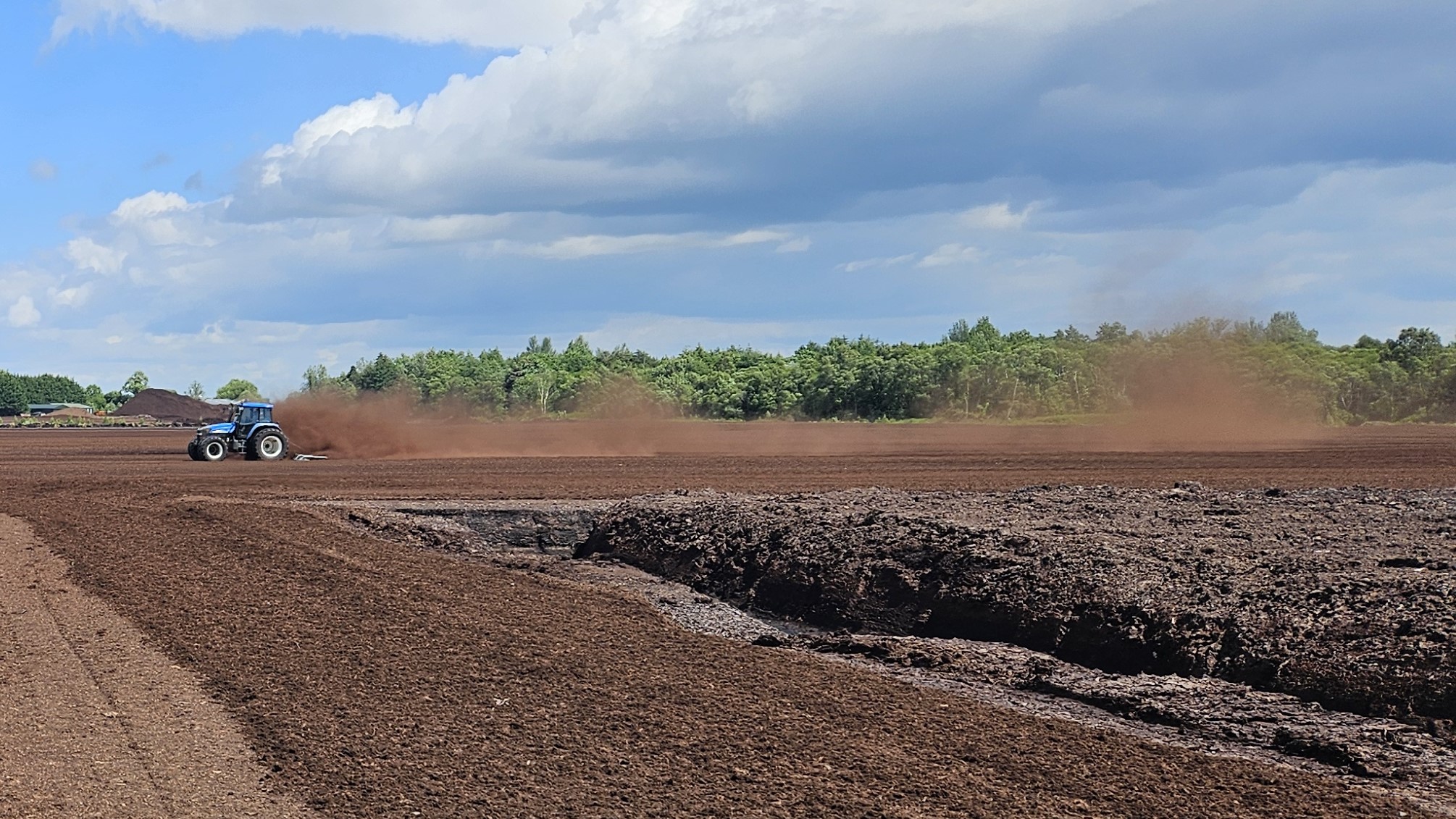 Peat extraction dust