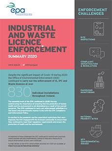 Industrial and Waste Licence Enforcement - 2020 Summary Report cover