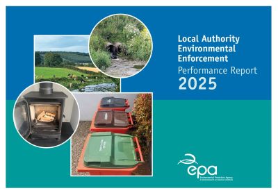 Front cover of report showing photo montage of bins, river, fireplace and cows in field