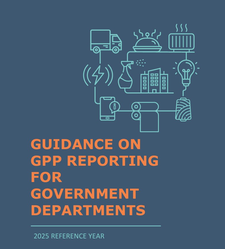 Image of front page of GPP guidance reporting for Government Departments 2025
