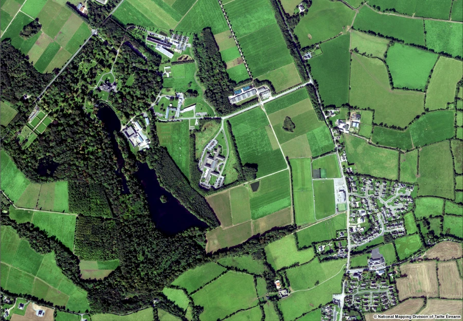 Aerial image of Johnstown Castle, Co. Wexford