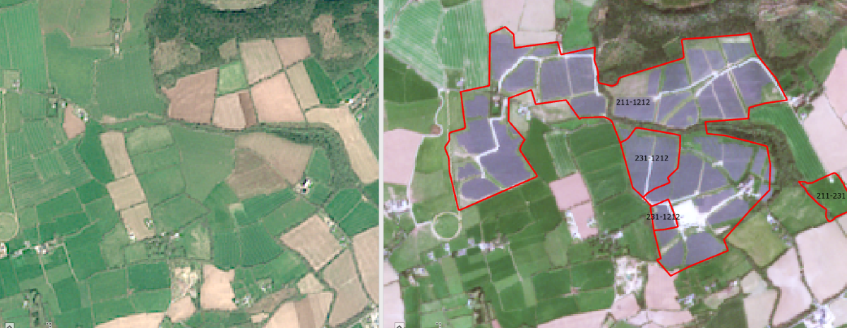 Image showing a solar farm inthe landscape