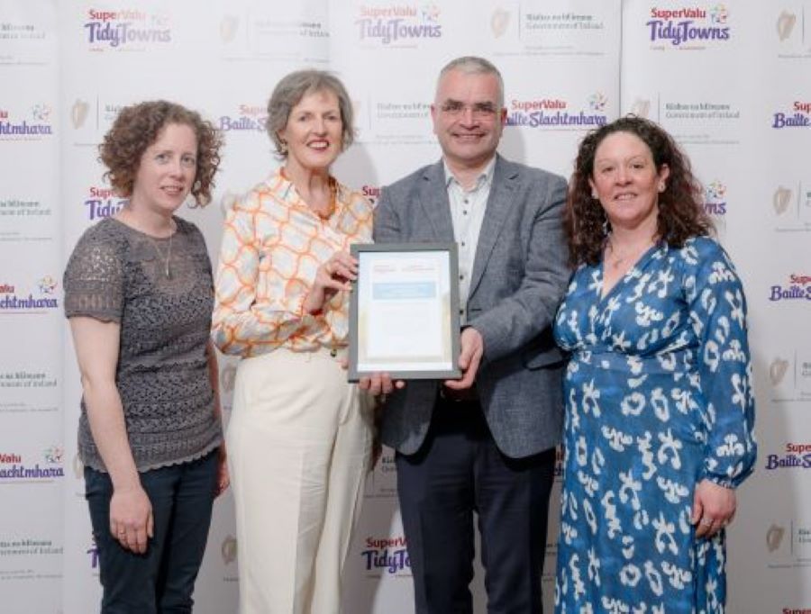 picture of an award being presented