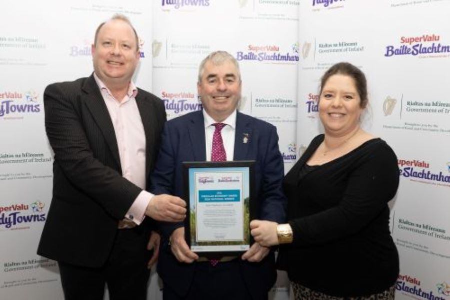 picture of an award being presented