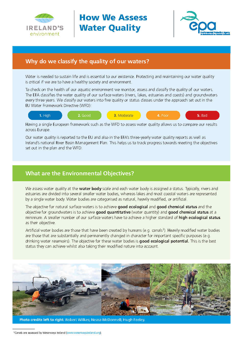 EPA Assessing Water Quality Fact Sheet