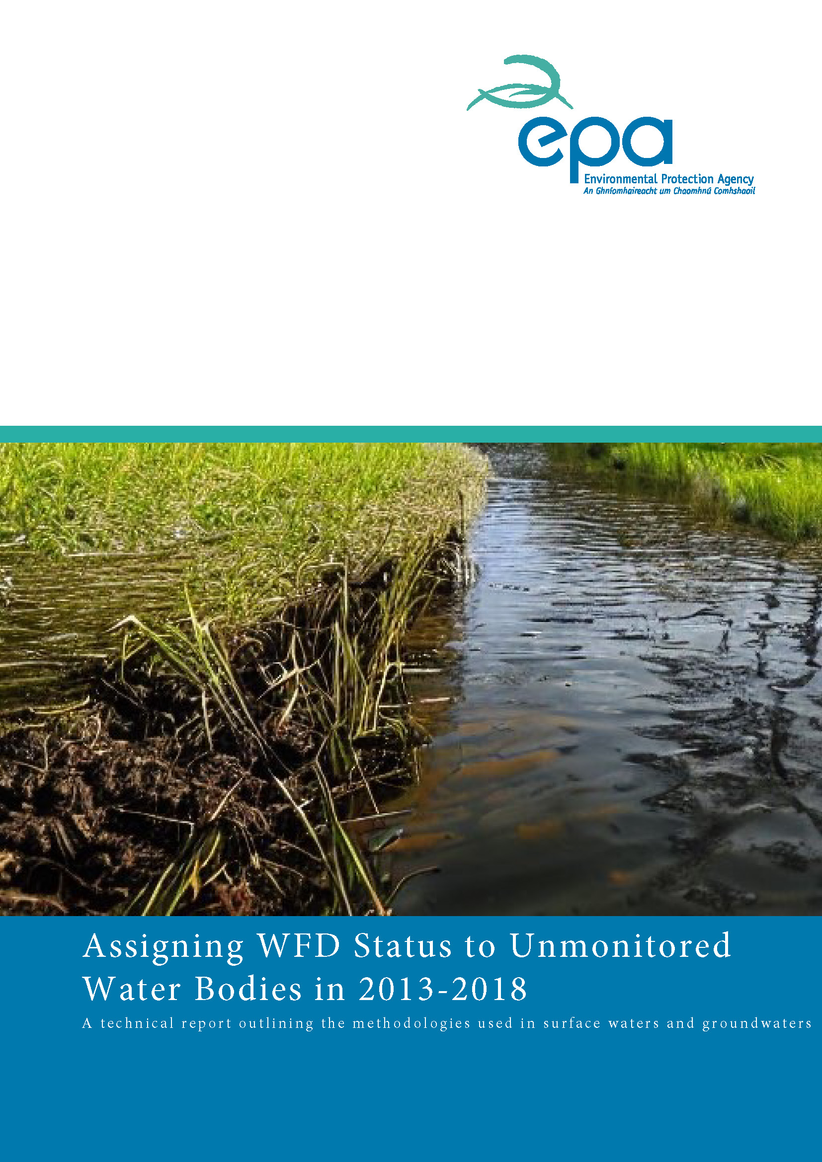 Report cover for Assigning WFD Status to Unmonitored Water Bodies in 2013-2018