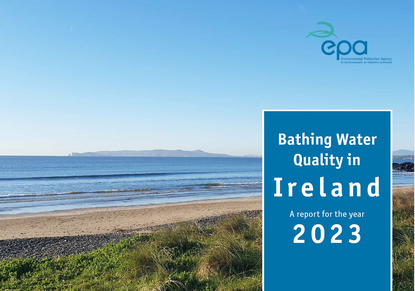 The cover of the report 'Bathing Water Quality in Ireland 2023'