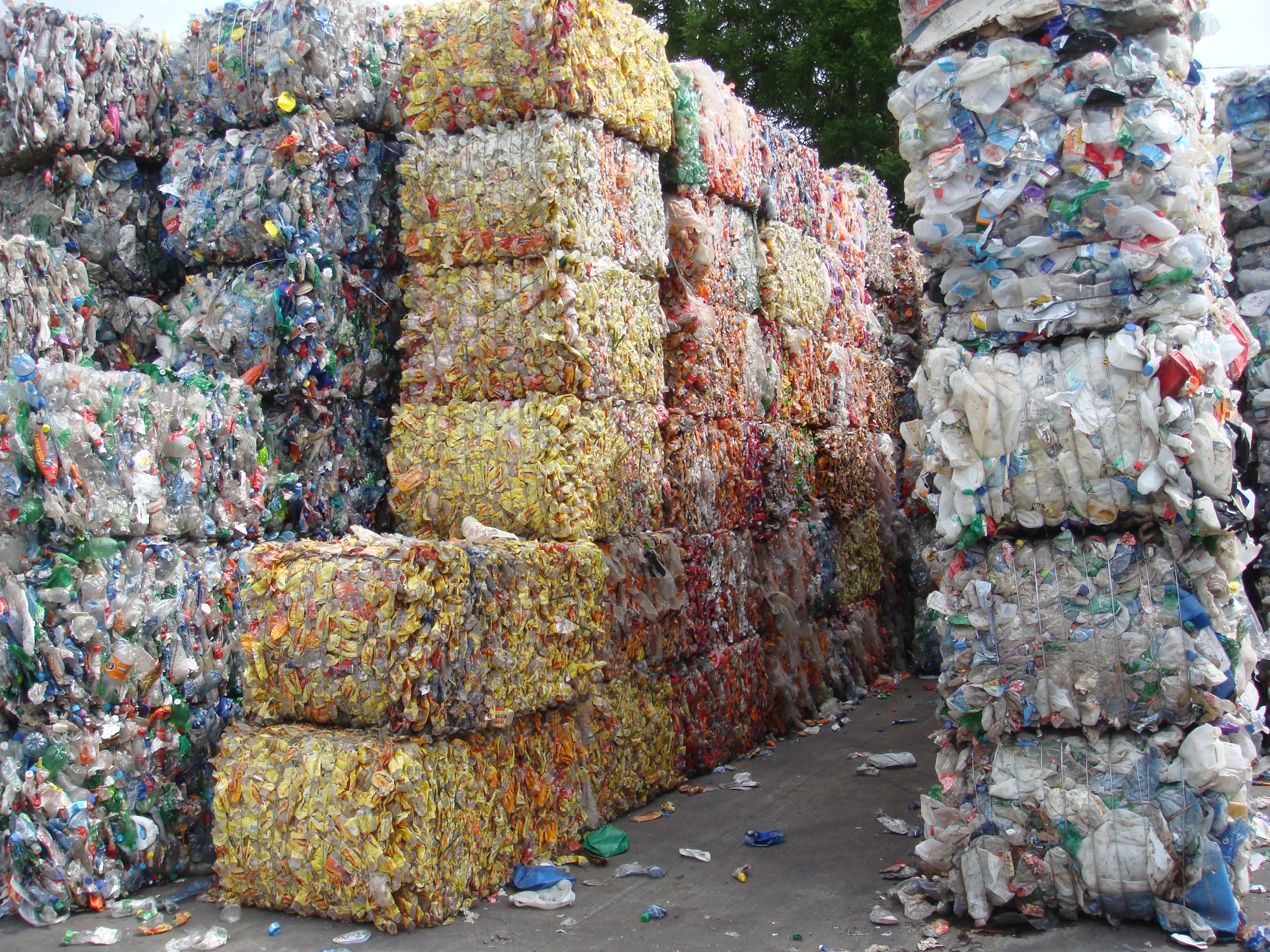 Bales of waste