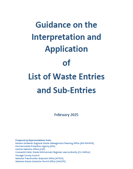 Image of the front cover of the LoW Guidance document