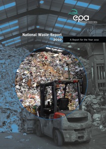 Report cover with forklift moving rubbish