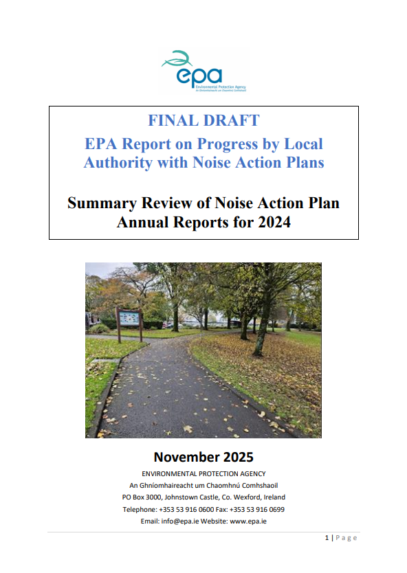 Summary of Noise Action Plan 2024 Cover