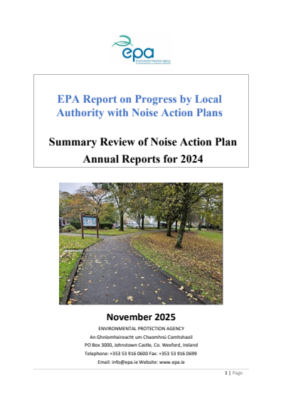 Summary of Noise Action Plan 2024 Cover
