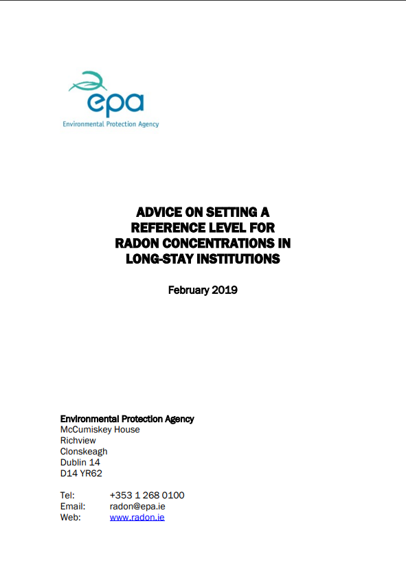 Cover image of report into reference levels on long-stay institutions