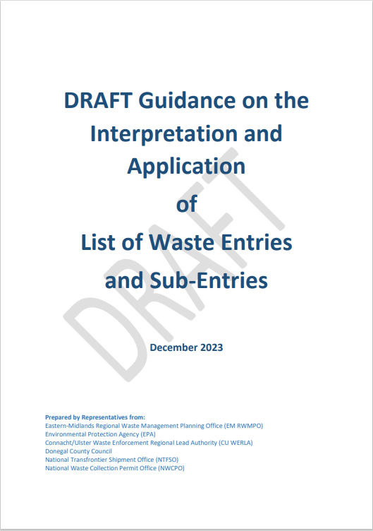 Image of the front cover of the LoW Guidance document
