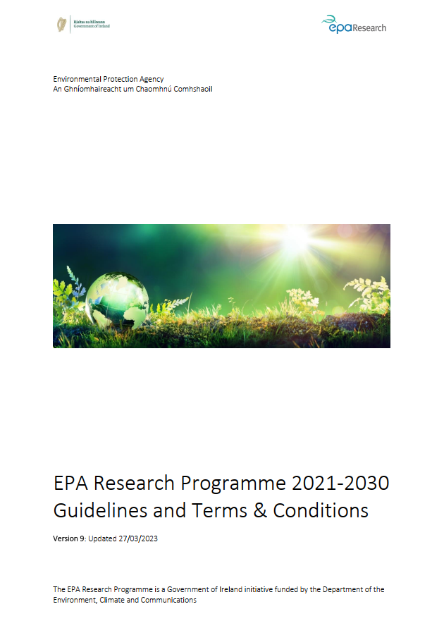 EPA Research Programme 2021-2030 Guidelines and Terms & Conditions