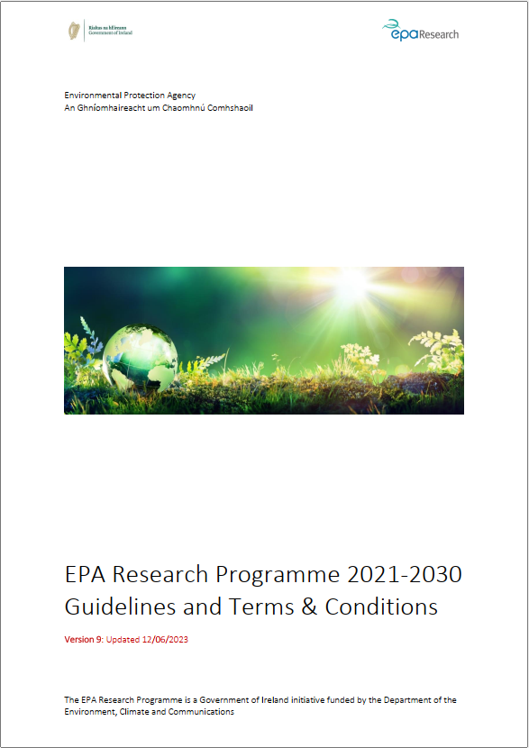 epa Research programme 2021 -2030 Terms and conditions cover image