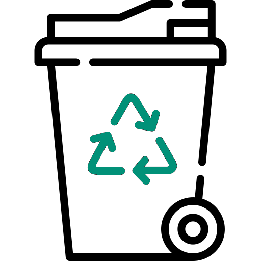 waste icon two colours